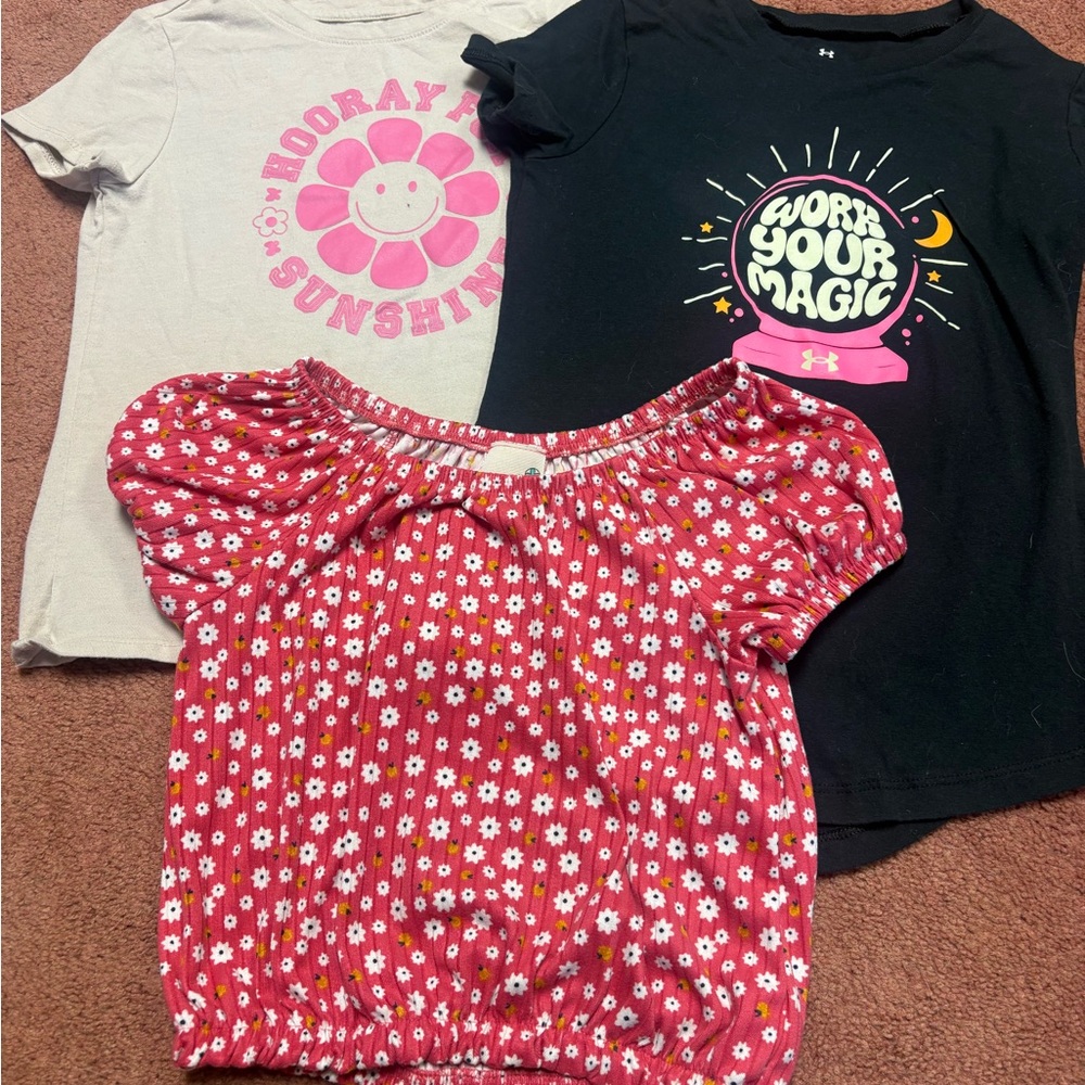 Cat & Jack Red Floral Kids Top